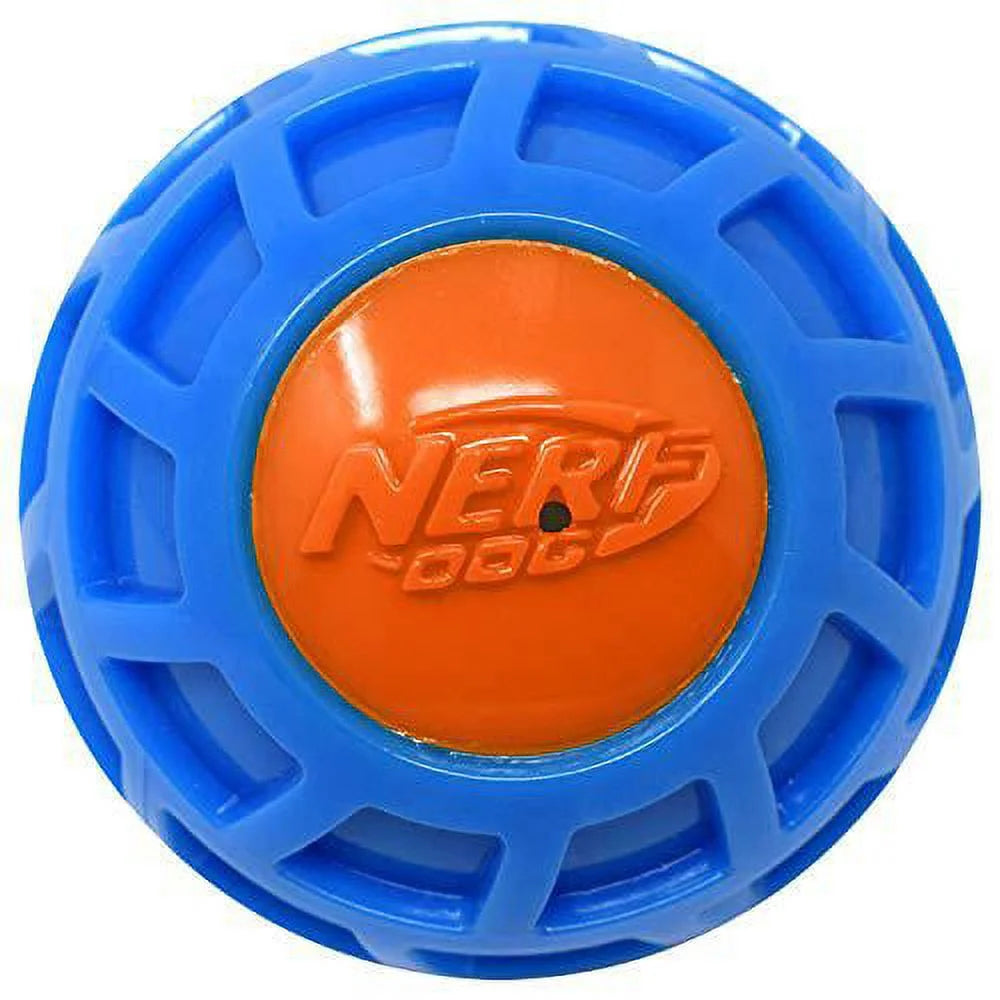 TPR Exo Squeak Ball - Blue/Orange K248