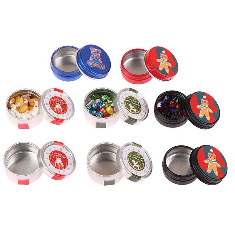 1:12 Dollhouse Mini Christmas Cookies Candy Gift Box Tin Box Z383179