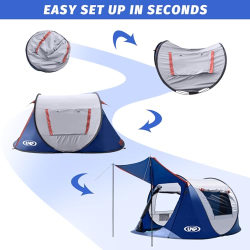 3 Person Instant Pop Up Camping Tent with Carrying Bag I5308