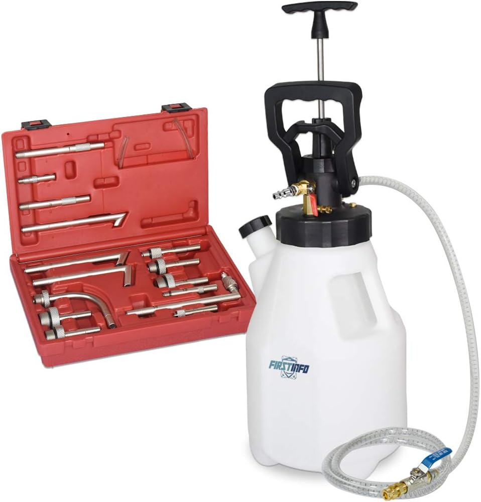 12.5L Pneumatic/Manual ATF Refill System Dispenser with 15-Piece Adapters in Storage Case V270368