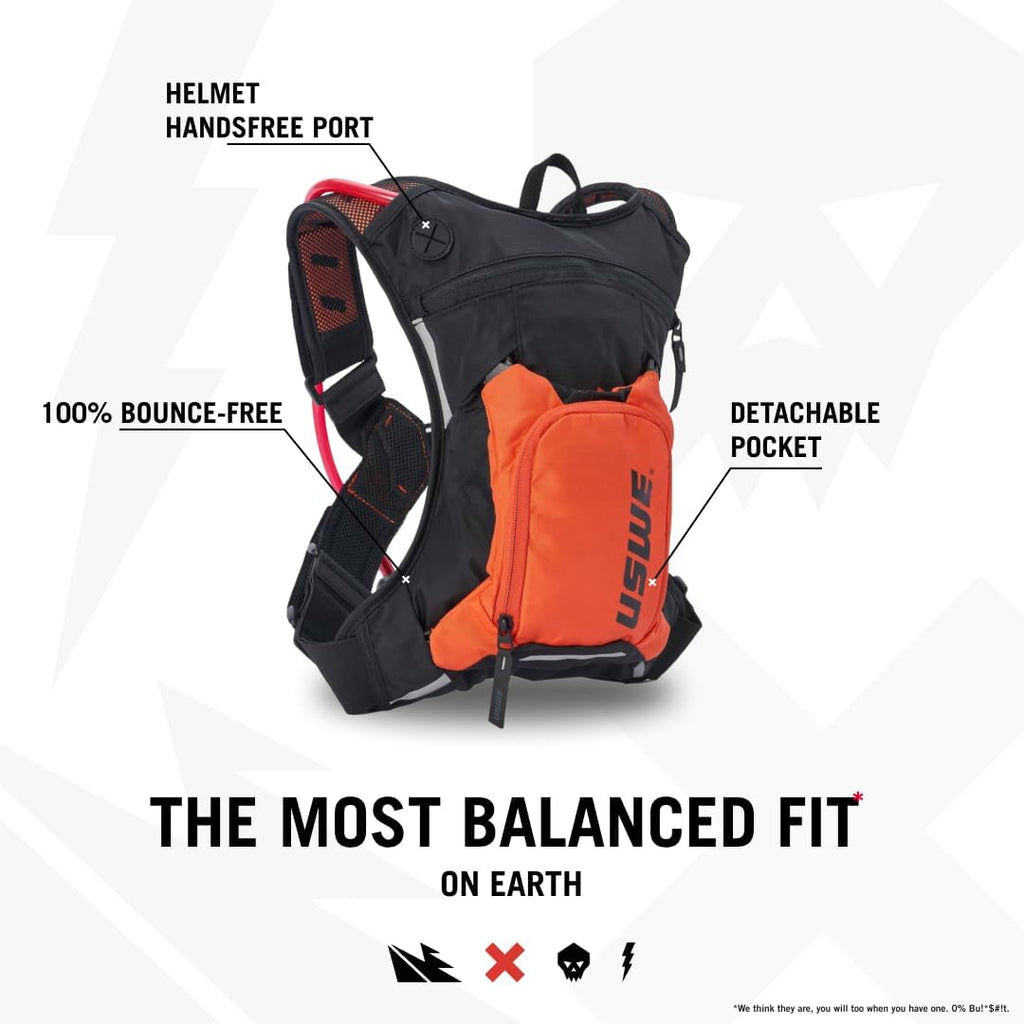 Black Grey 3L Hydration Pack with 2.0L Water Bladder O711205