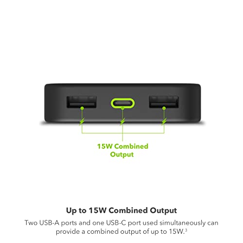 20,000 mAh Power Bank with USB-A and USB-C Ports U84196