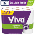 6 Double Rolls Cloth Paper Towels O299