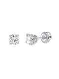 14kt White Gold Diamond Solitaire Stud Earrings V1893