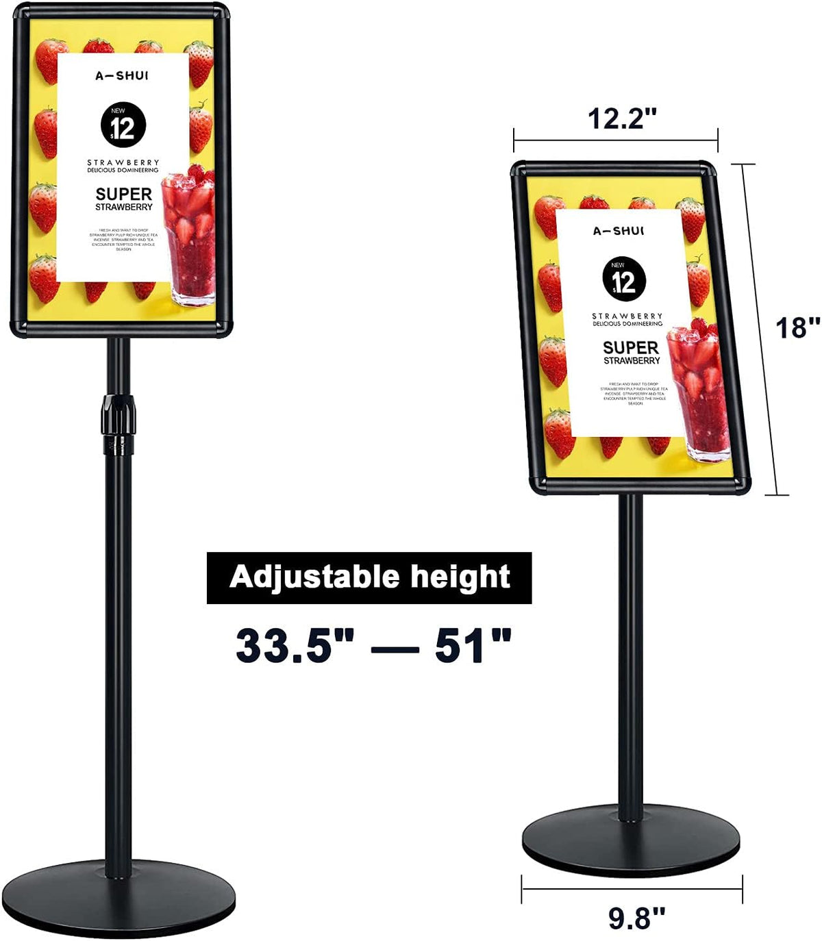 Black Pedestal Poster Stand, Pack of 2 D64185