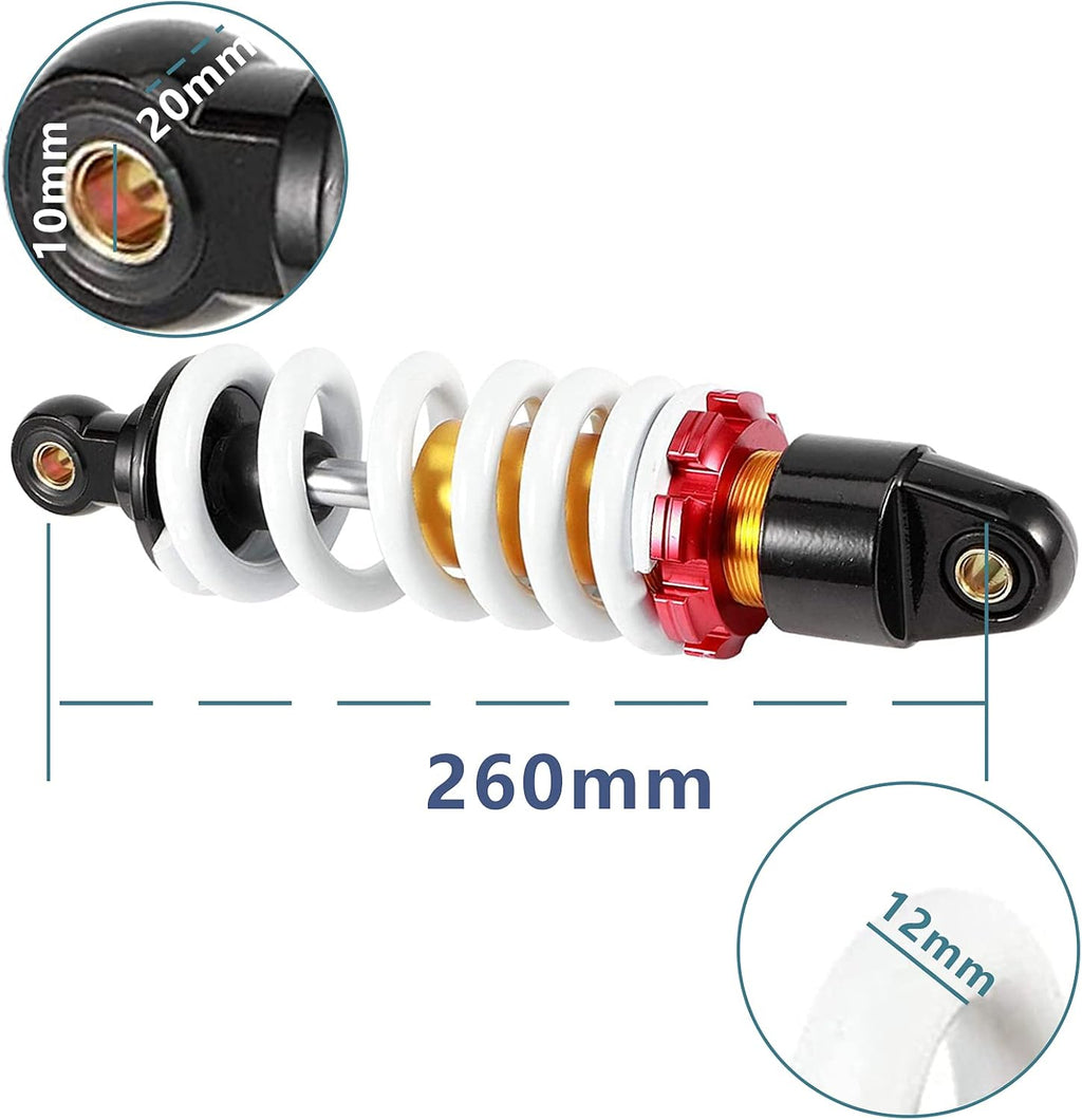 260mm 10.2'' Rear Shock Absorber Suspension for ATV Quad Dirt Pit Bike Pack of 2 Y494838