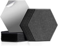 Self Adhesive Hexagon Acoustic Panels 12 Pieces Black Pack of 2 D63808