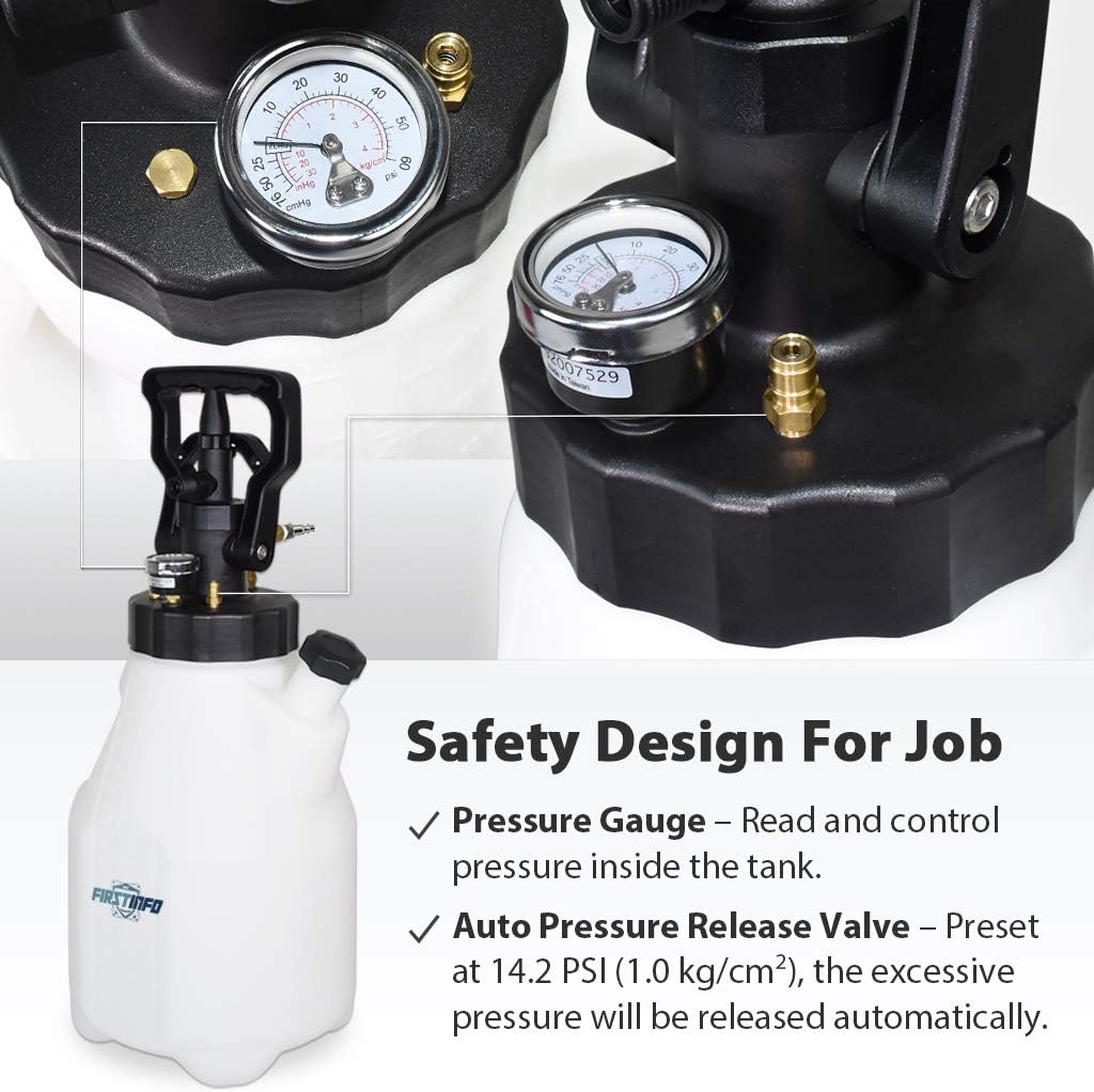 12.5L Pneumatic/Manual ATF Refill System Dispenser with 15-Piece Adapters in Storage Case V270368