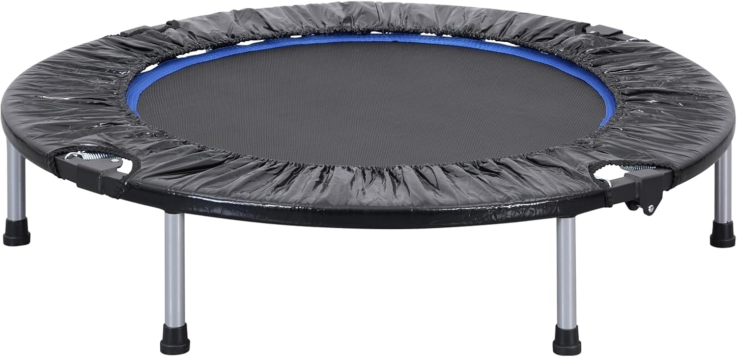 40" Foldable Mini Trampoline Rebounder without Handle Max Load 330lbs K155939