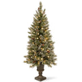 4 ft. Glittery Bristle Entrance Tree with Warm White LED Lights K7064