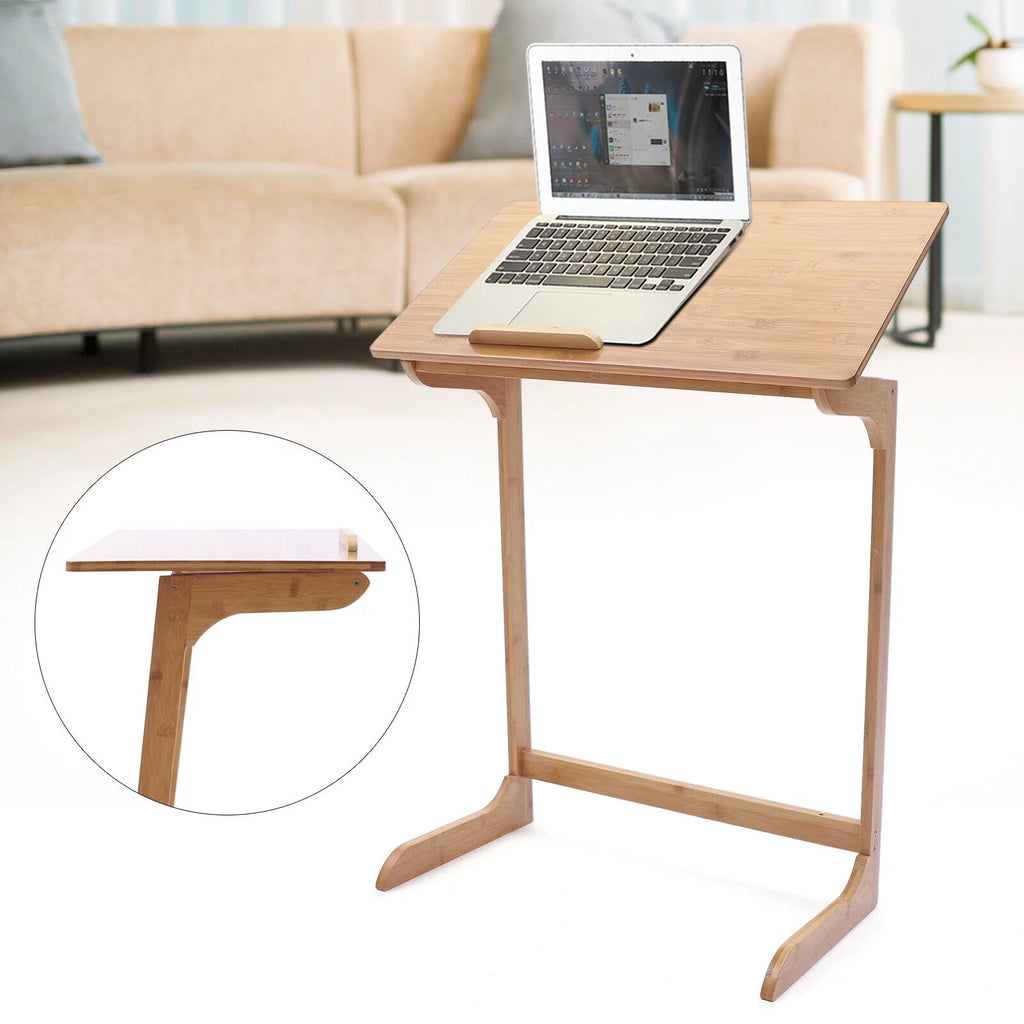 Adjustable Laptop Desk End Table Portable Over-Bed Table T738