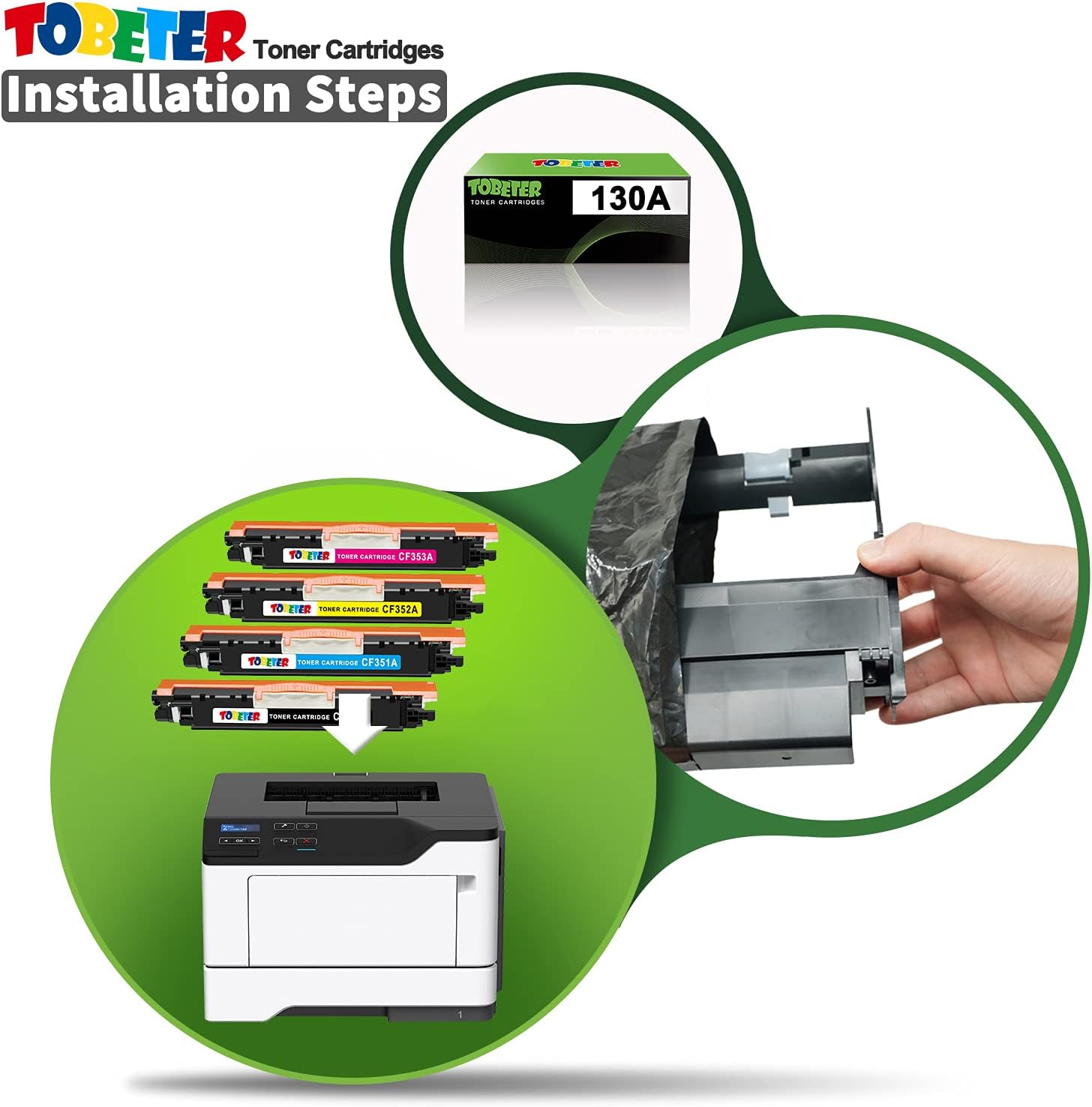 Remanufactured Toner Cartridge 130A Pack of 2 M76113