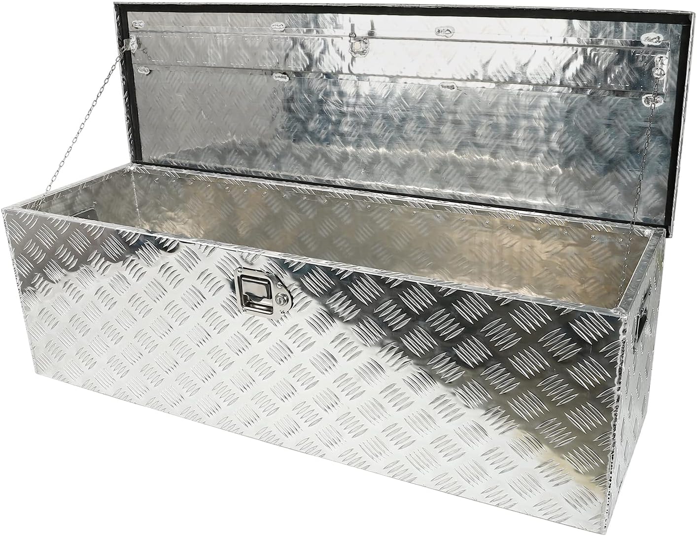 Truck Bed Tool Box Aluminum 48 X 15 X 15 Inch Silver V3287