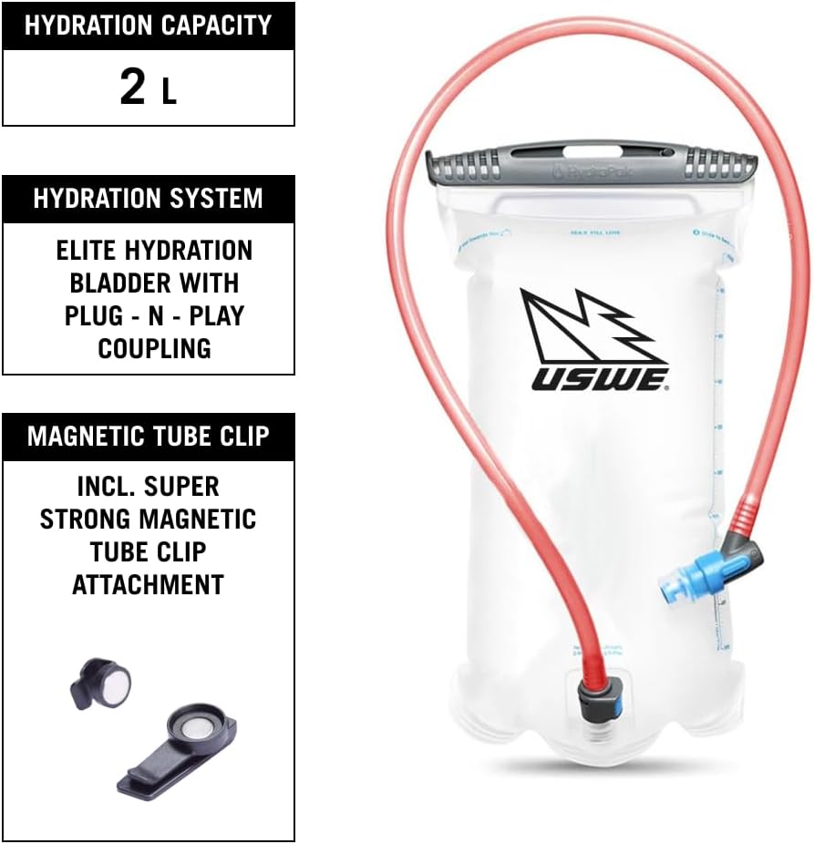 Black Grey 3L Hydration Pack with 2.0L Water Bladder O711205