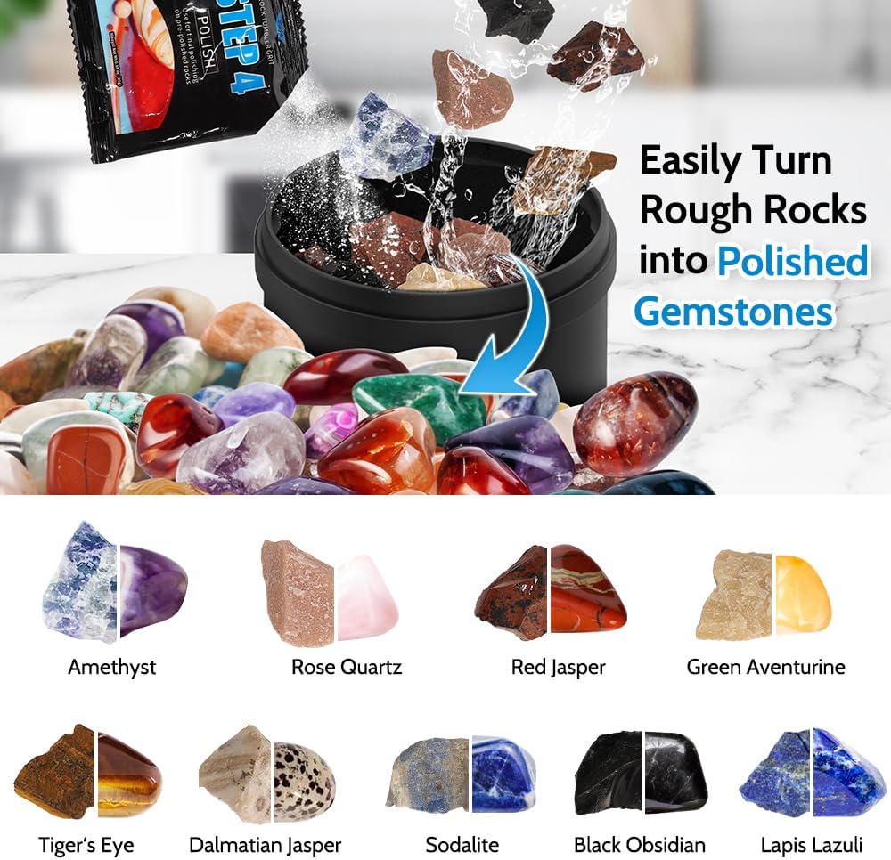 2.5lbs Rock Tumbler Kit with LCD Display D273