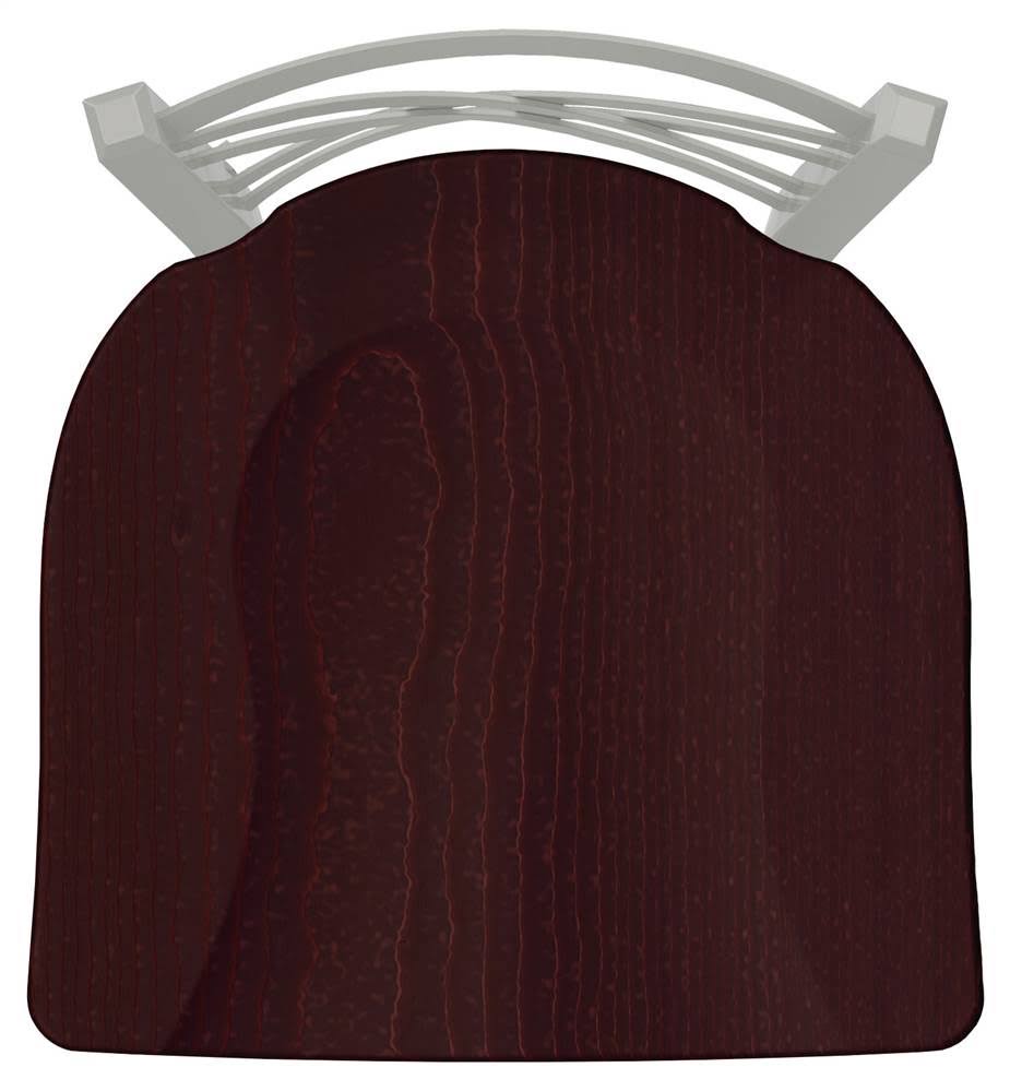 18x22 Chair with Anodized Nickel Finish, Dark Cherry Oak Seat B8352