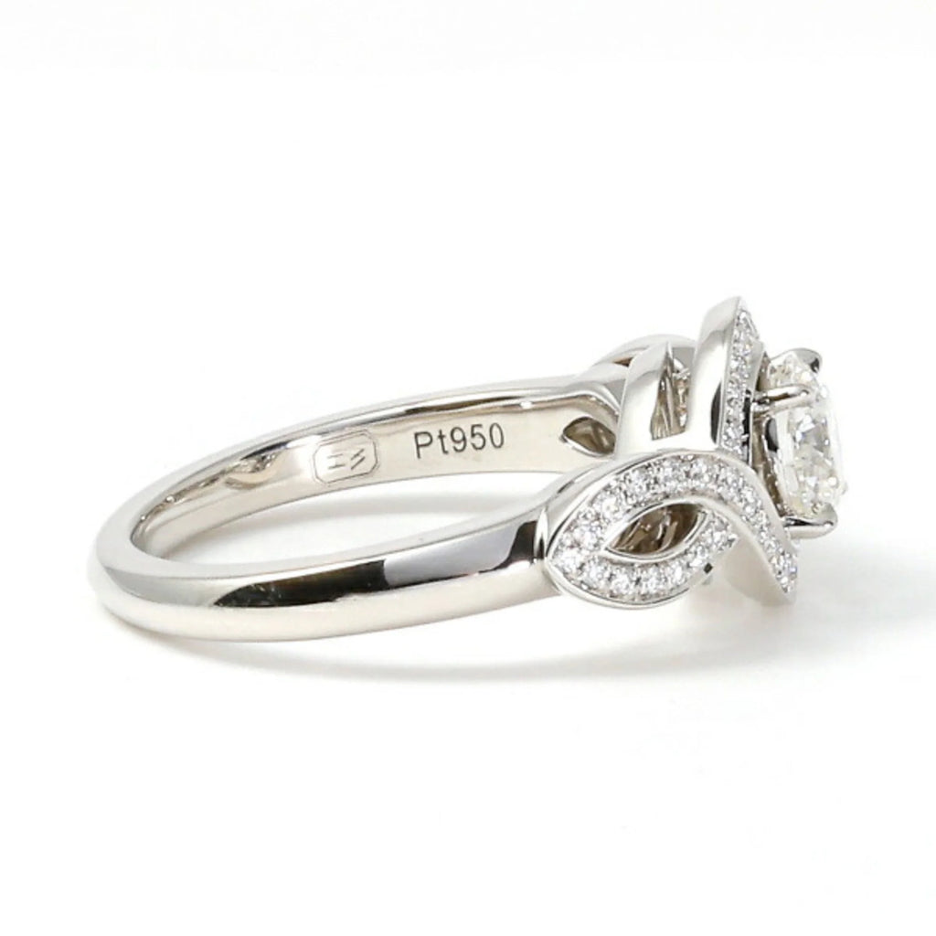 Lily Cluster Engagement Ring PT950 M69705
