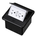 Pop Up Floor Electrical Outlet with 20 Amp Stainless Steel GFCI Tamper Receptacle K710