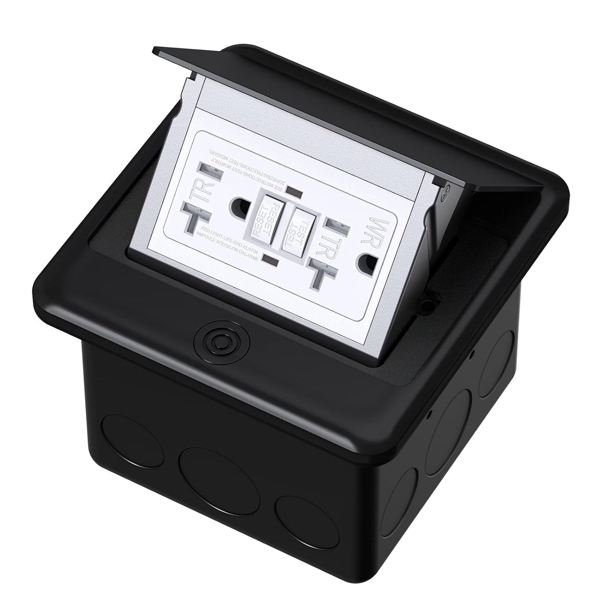 Pop Up Floor Electrical Outlet with 20 Amp Stainless Steel GFCI Tamper Receptacle K710