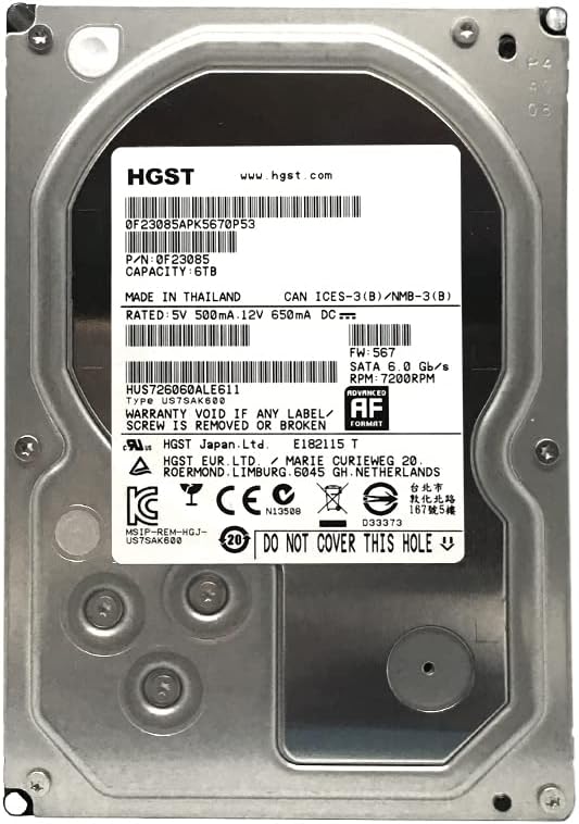 6TB 7200RPM 128MB Cache SATA 6Gb/s 3.5-inch Enterprise Hard Drive Pack of 2 B181