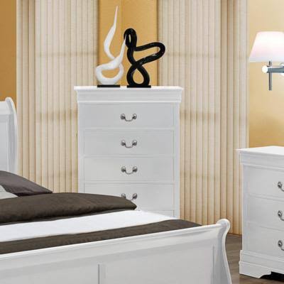 White 5 Drawers Chest B327
