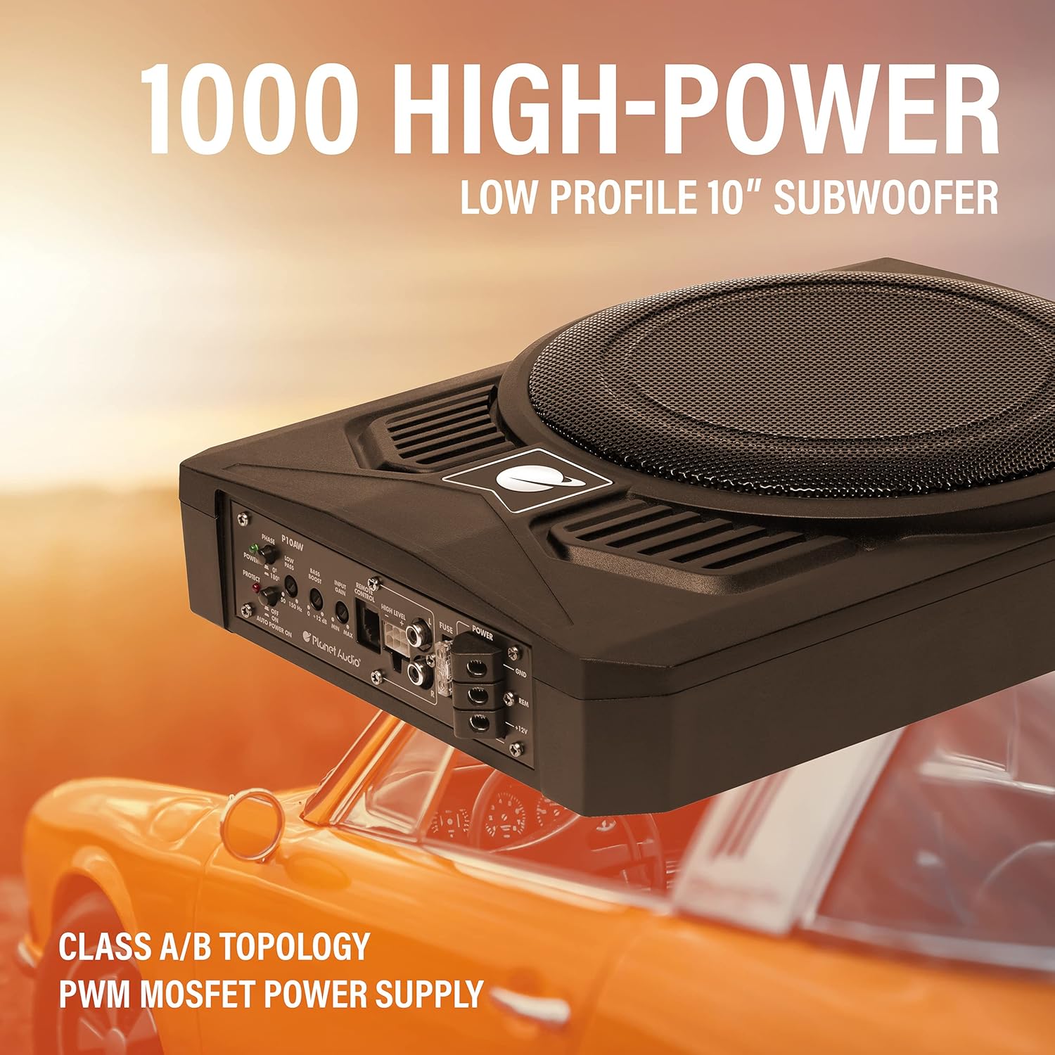 10 Inch Amplified Car Subwoofer with 8 Gauge Installation Kit S8171