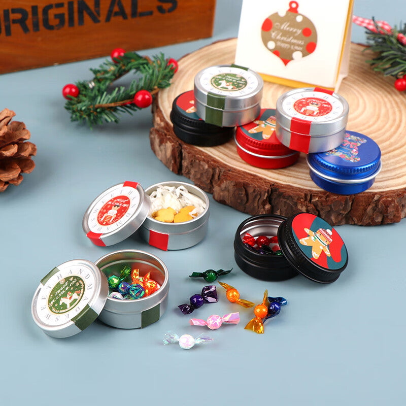 1:12 Dollhouse Mini Christmas Cookies Candy Gift Box Tin Box Z383179