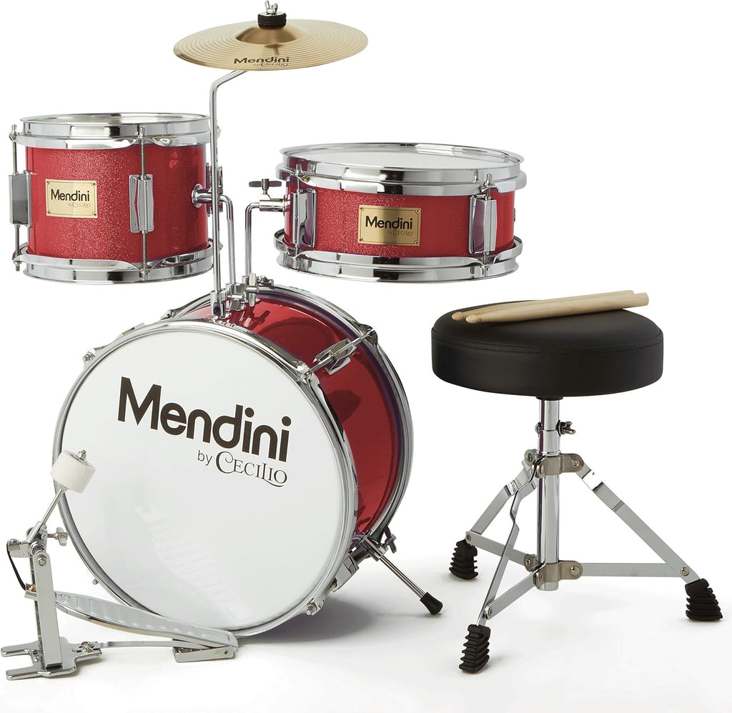 Kids Drum Set with 4 Drums, Drumsticks, Drummer Seat Y30689