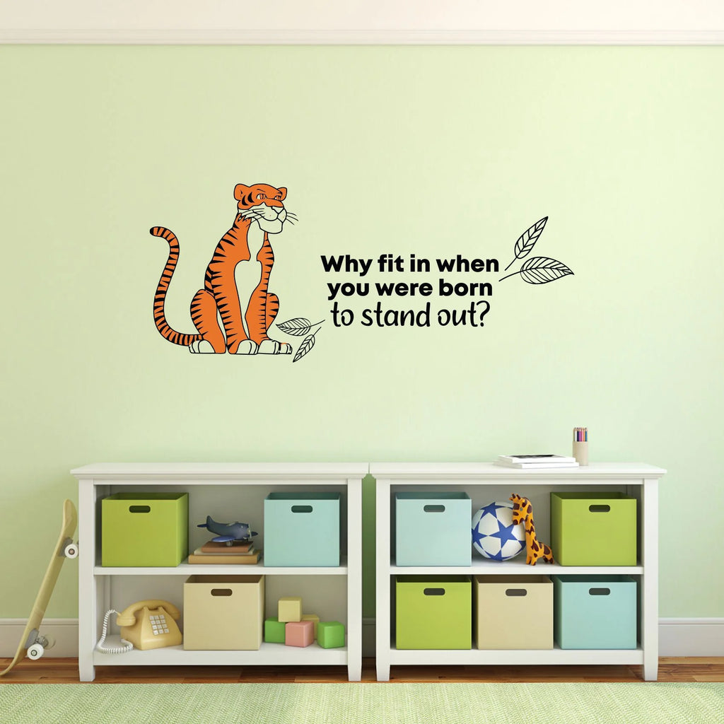 Tiger Cartoon Wall Sticker Decal (15x30 inch) K666553