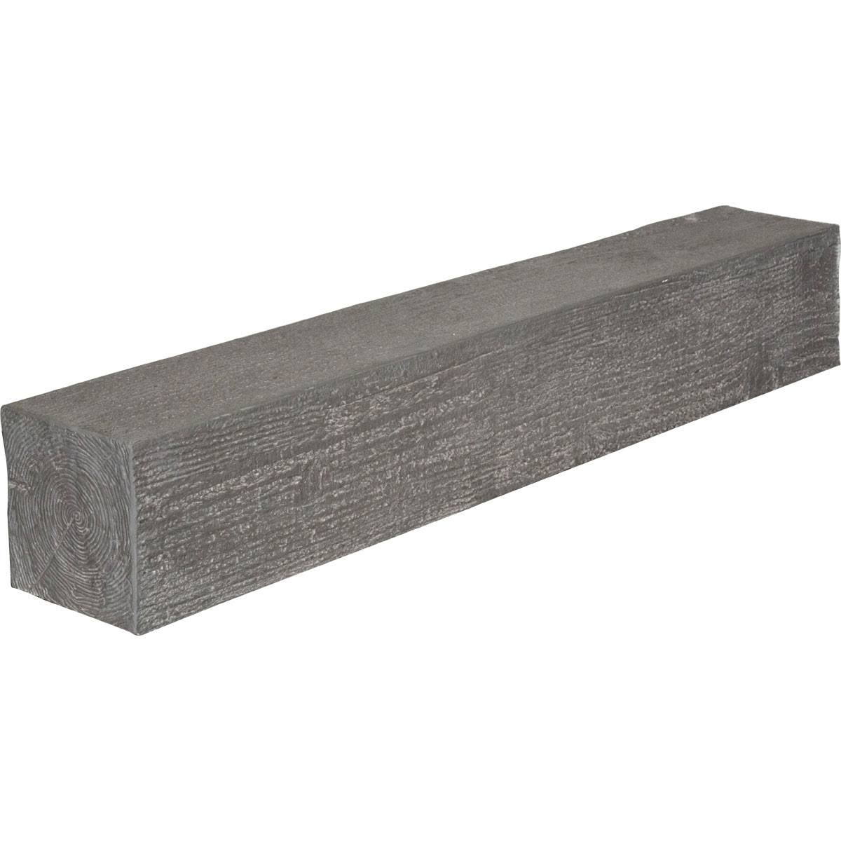 Rough Sawn Faux Wood Fireplace Mantel, Aged Cedar E919590
