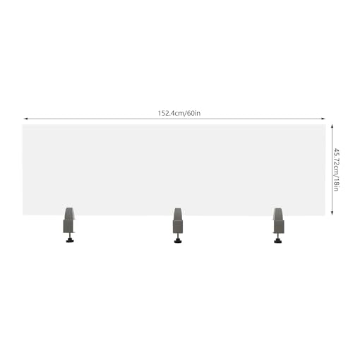 Frosted Acrylic Clamp-on Privacy Panel (17x18x2in) L269