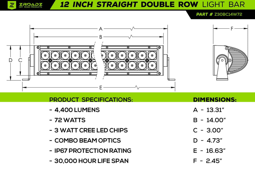 Black LED Light Bar Kit U7903