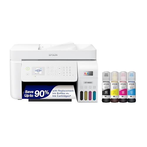 White Wireless All-in-One Supertank Printer with Scanner, Copier, Fax, ADF and Ethernet L362253