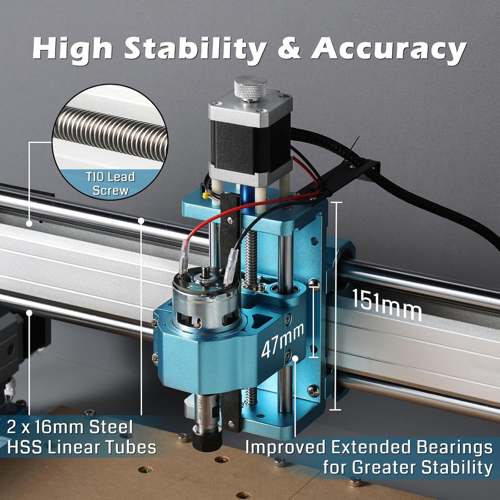 CNC Router Machine 4040-PRO with 10W Compressed Spot Laser Module Y25484