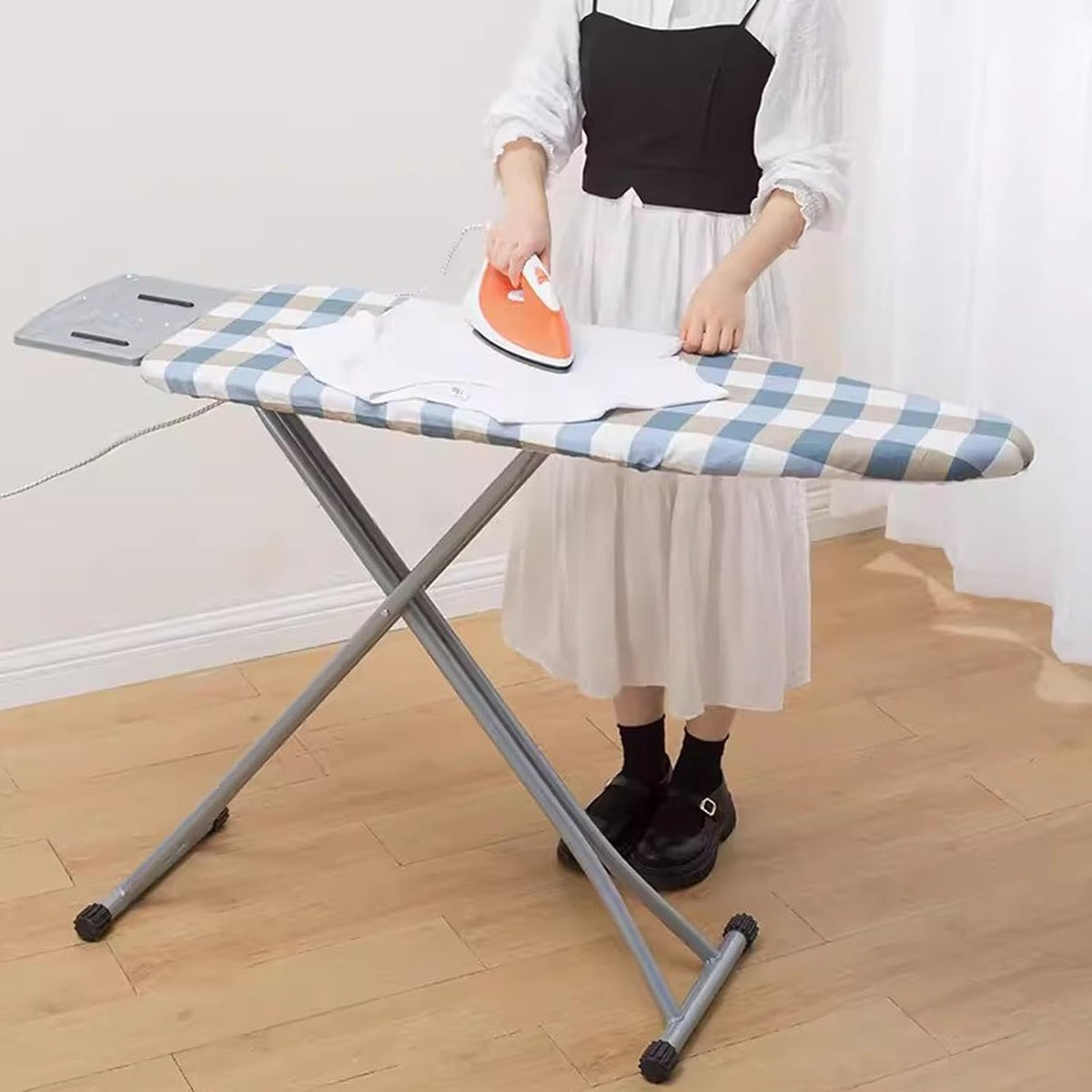 Compact Full-Size Folding Ironing Board with Iron Stand T44885