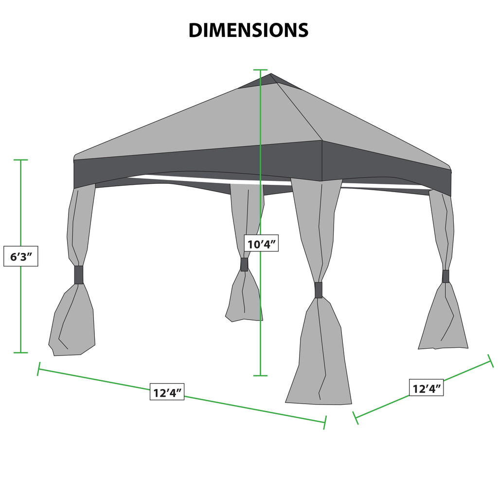 Stone Garden 4-Leg Gazebo W452022