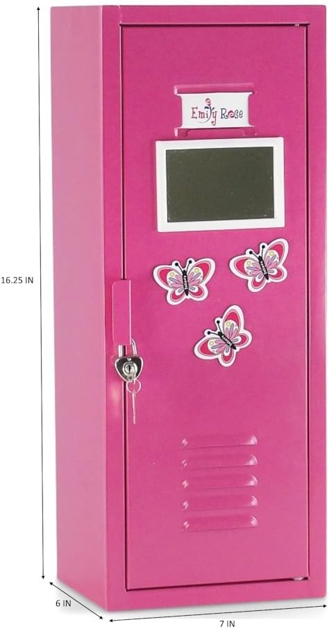 18 Inch Doll Clothes Storage with Lock, Key & 5 Hangers T59759