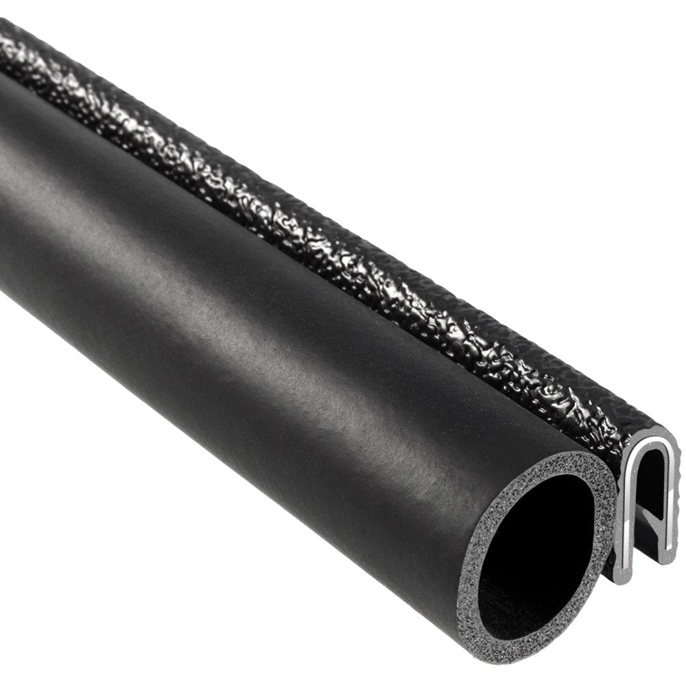 Trim Seal with Side Bulb, 3/4” Bulb Seal Diameter, 25’ Length, PVC Plastic with EPDM Rubber Seal, Pack of 2 D4879