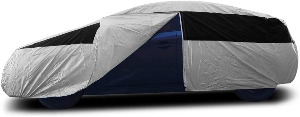 Lightweight Poly 210T Waterproof Car Cover for Hatchbacks 165-181", Pack of 2 I245
