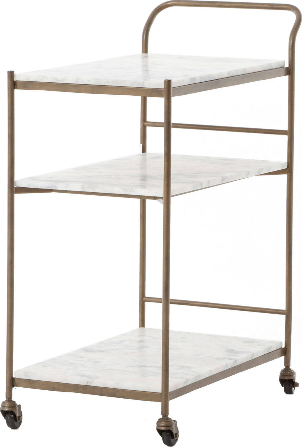 Rectangular Bar Cart Antique Brass M547