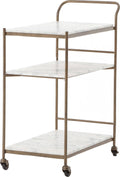 Rectangular Bar Cart Antique Brass M547