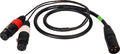 XLR Male to 2 XLR Female 10ft Y-Cable T95050