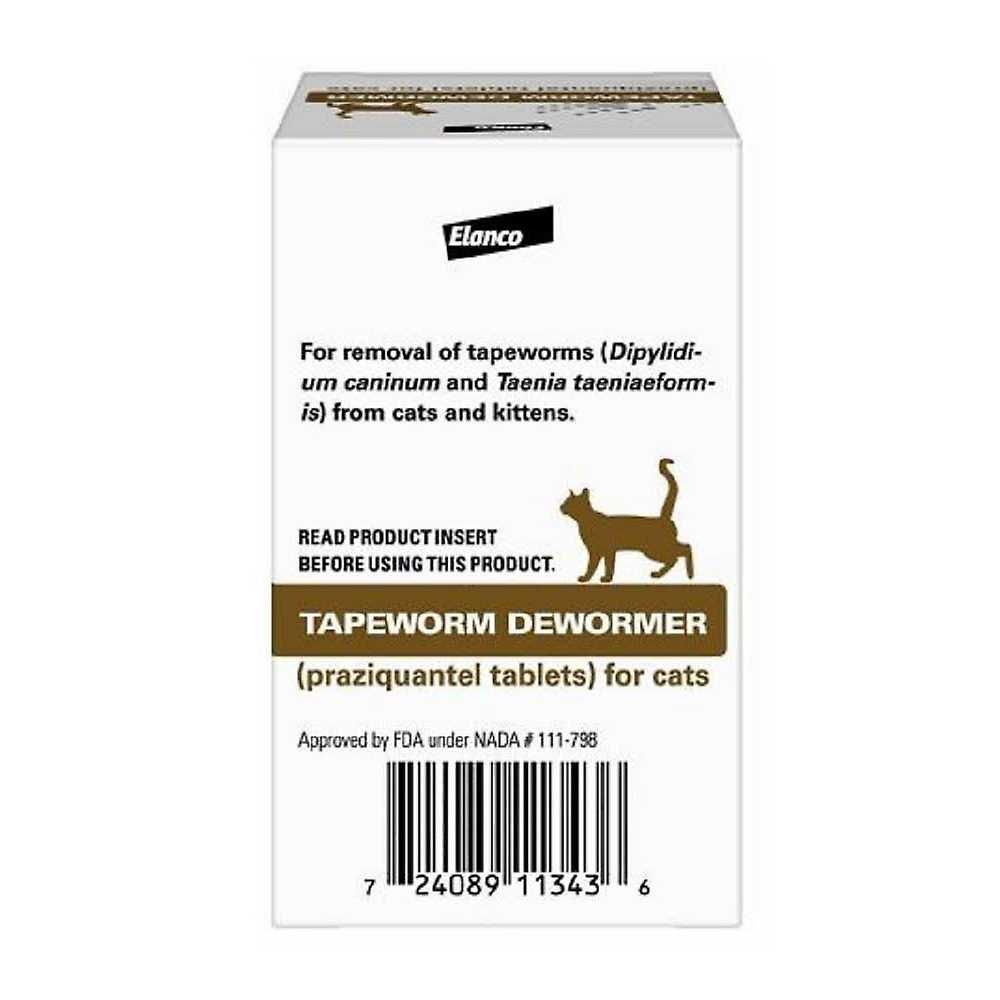 Tapeworm Dewormer Tablets for Cats, Pack of 3 K430