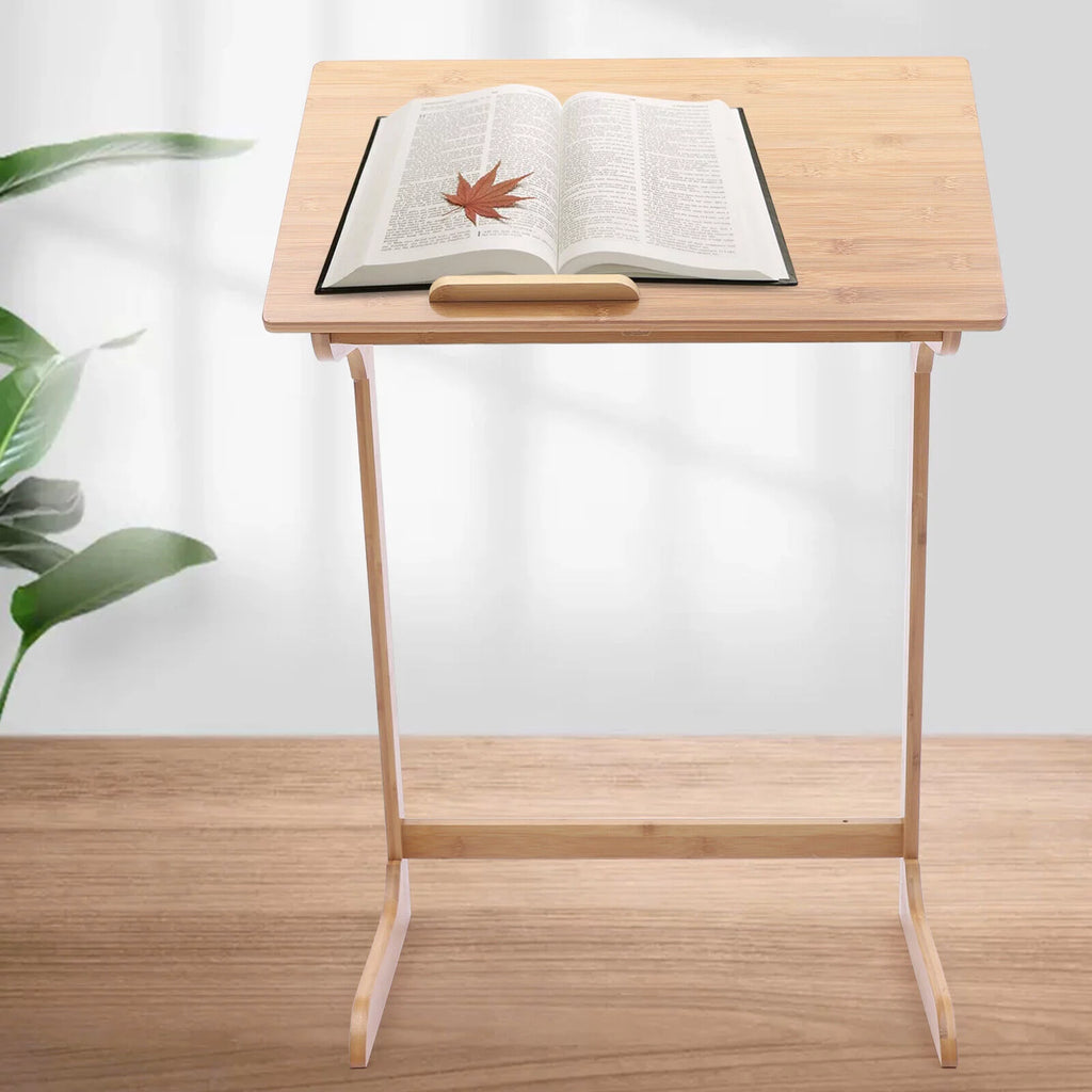 Adjustable Laptop Desk End Table Portable Over-Bed Table T738