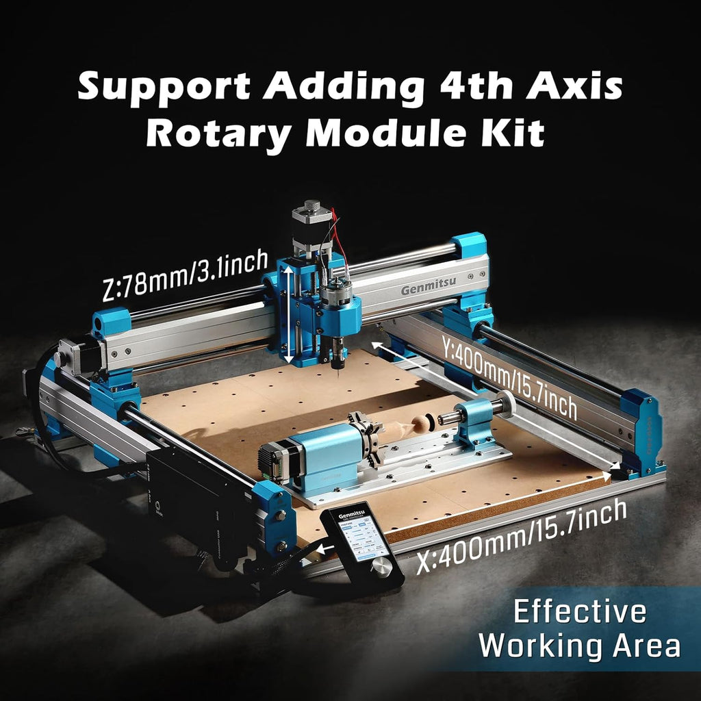CNC Router Machine 4040-PRO with 10W Compressed Spot Laser Module Y25484