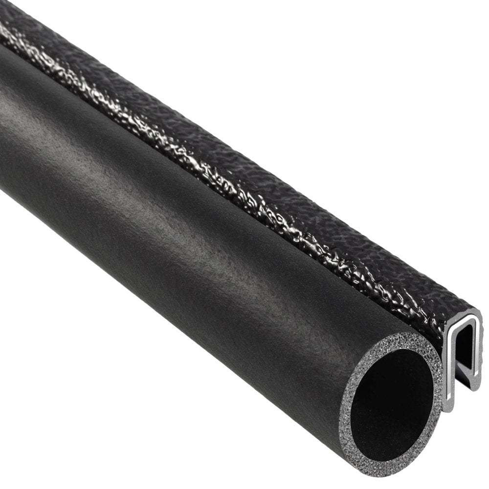 Trim Seal with Side Bulb, 3/4” Bulb Seal Diameter, 25’ Length, PVC Plastic with EPDM Rubber Seal, Pack of 2 D4879