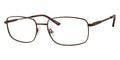 Brushed Brown Rectangular Full Rim Eyeglasses A56210