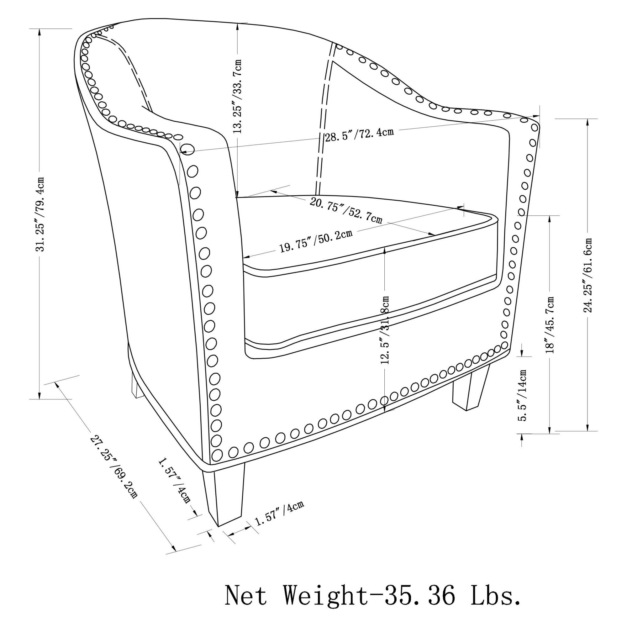 Bonded Leather Tub Chair S649