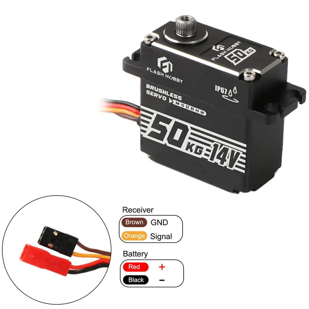 50kg 14V Waterproof IP67 Digital Brushless Servo Motor B8276