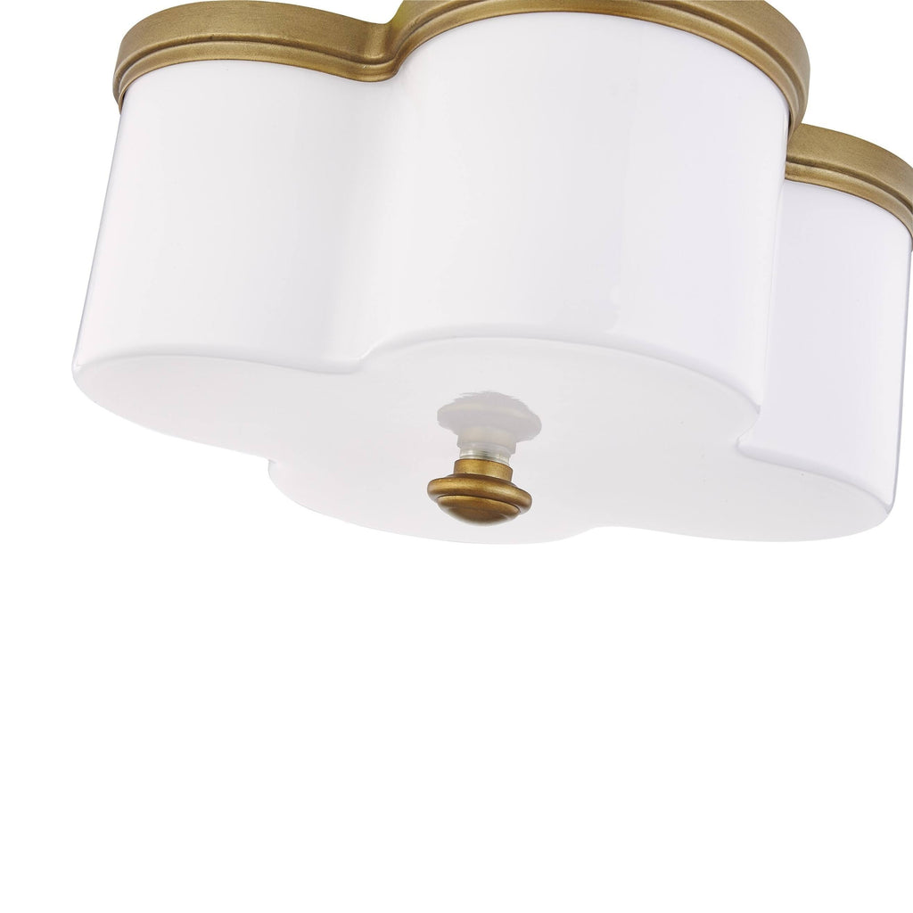 Aged Brass 2 Light Flush Mount Y712